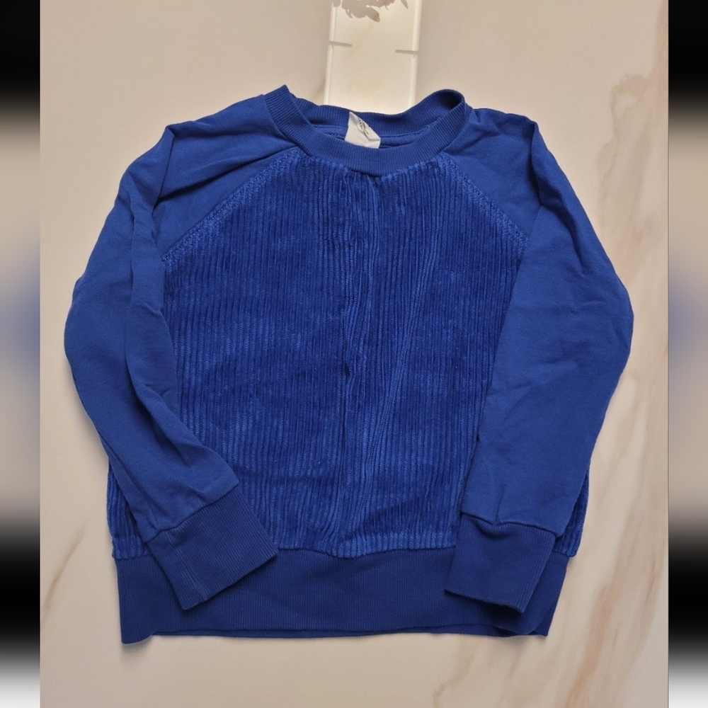 Blue Corduroy Crewneck Sweater